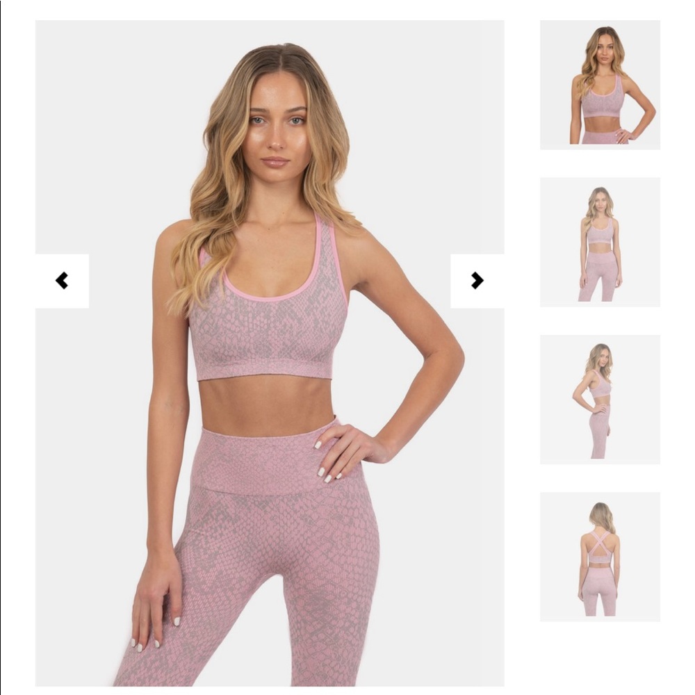 NWT Morgan Stewart Snake Print Sports Bra